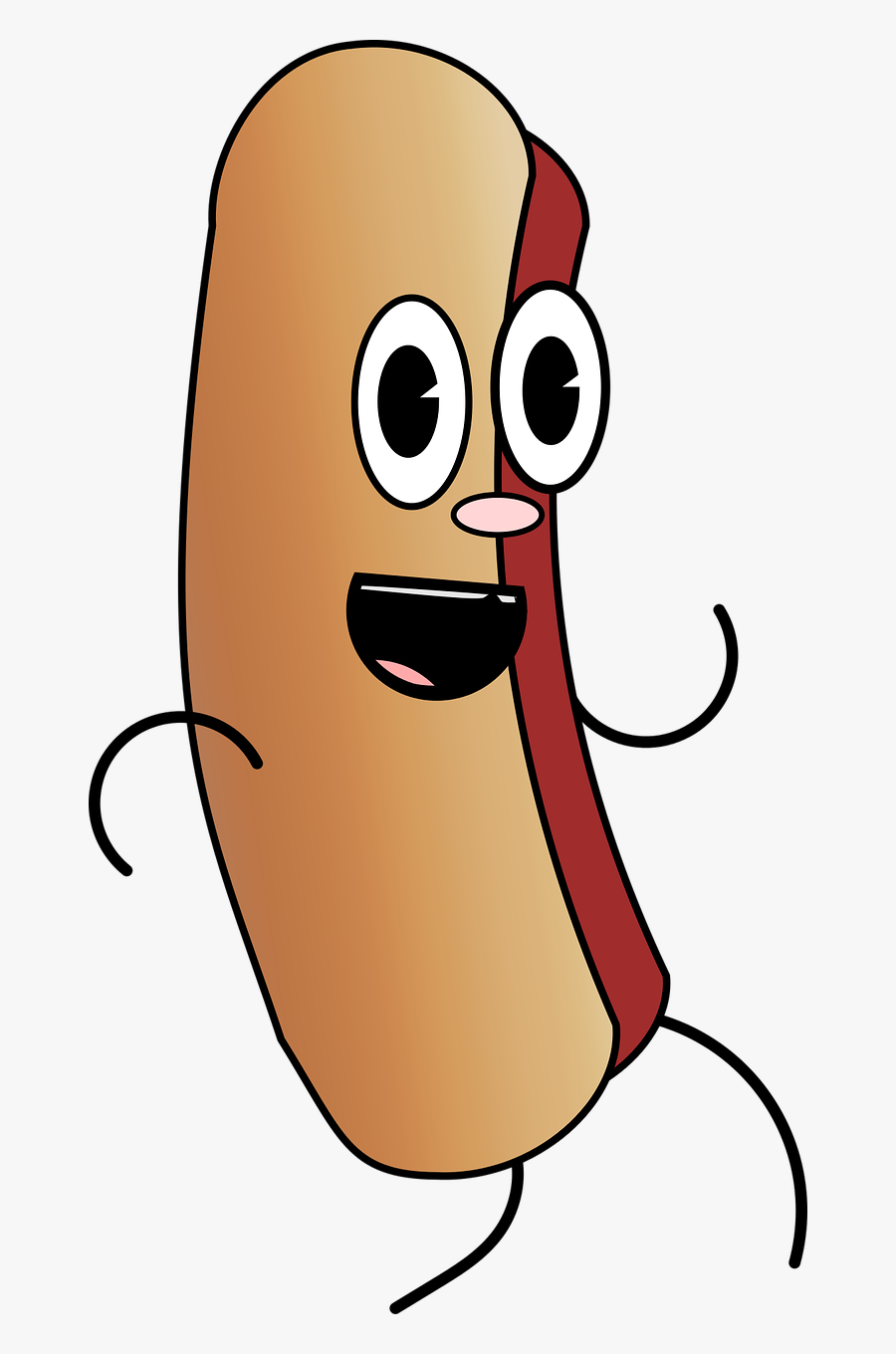 Bun Cartoon Dancing Free Picture - Hot Dog Bun Funny, Transparent Clipart