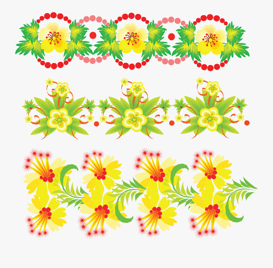 Perhaps A Good Border For A Hawaiian Quilt - Sunflower, Transparent Clipart