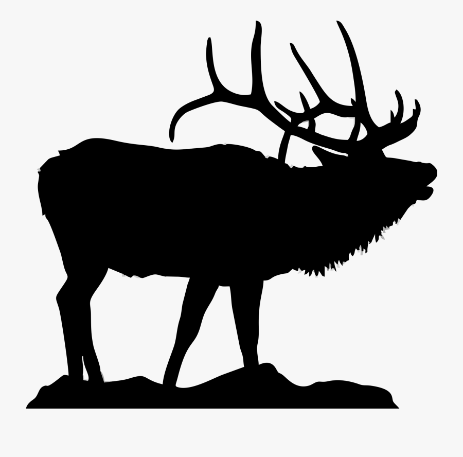 Silhouette Of At Getdrawings - Deer, Transparent Clipart