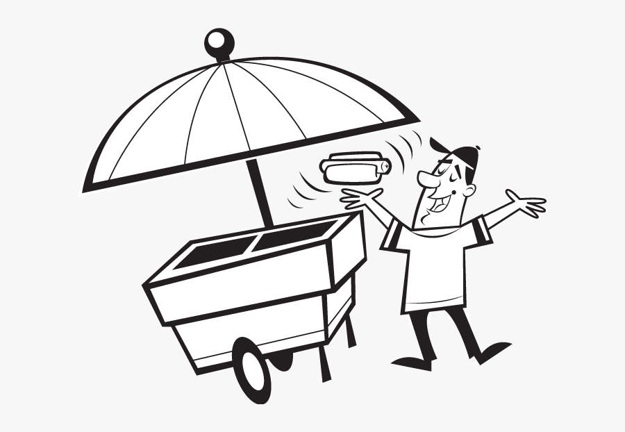 Hot Dog Stand Drawing, Transparent Clipart