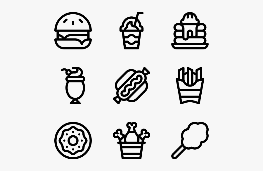 Fast Food - Makeup Icon Png, Transparent Clipart