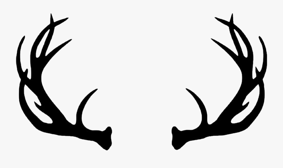 Reindeer White-tailed Deer Moose Elk - Deer Antlers Silhouette Png, Transparent Clipart