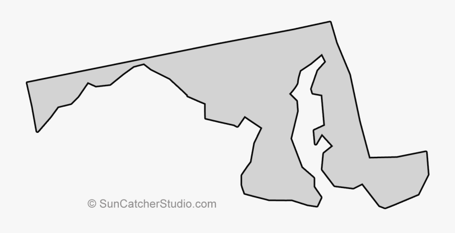 State Outline Png Maryland, Transparent Clipart
