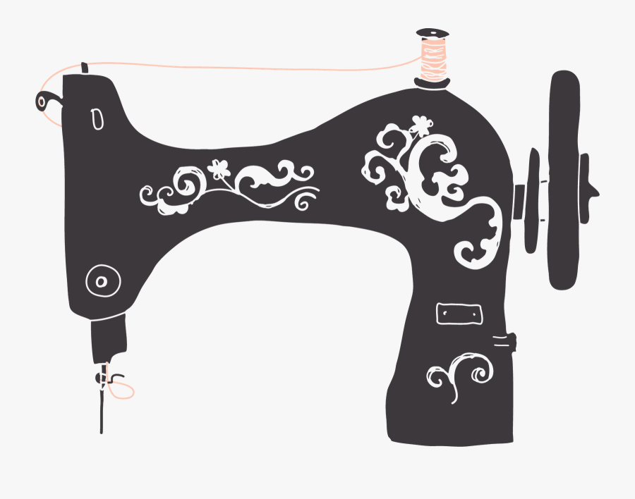 Quilting Clipart Fabric Store - Vintage Sewing Machine Clipart, Transparent Clipart