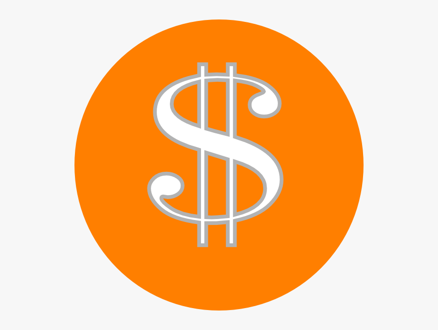 Orange Dollar Sign Clip Art At Clker - Orange Dollar Sign, Transparent Clipart
