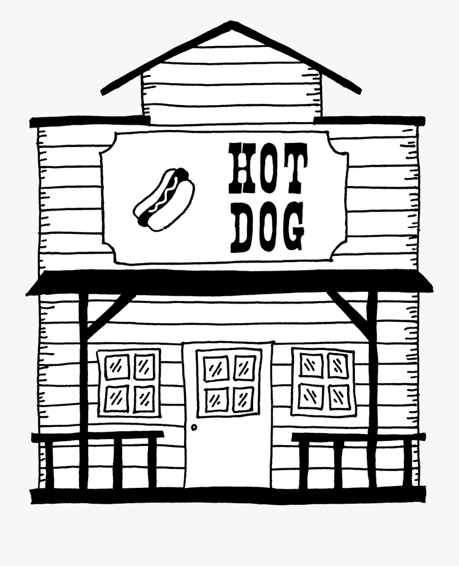 Dirtwater Hotdogstore - Bookstore Clipart Black And White, Transparent Clipart