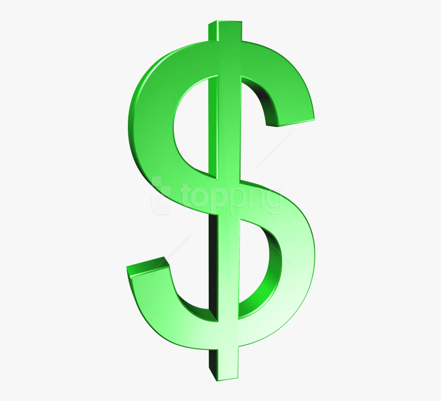 Dollar Sign Clipart Clear Background - Transparent Green Dollar Sign, Transparent Clipart