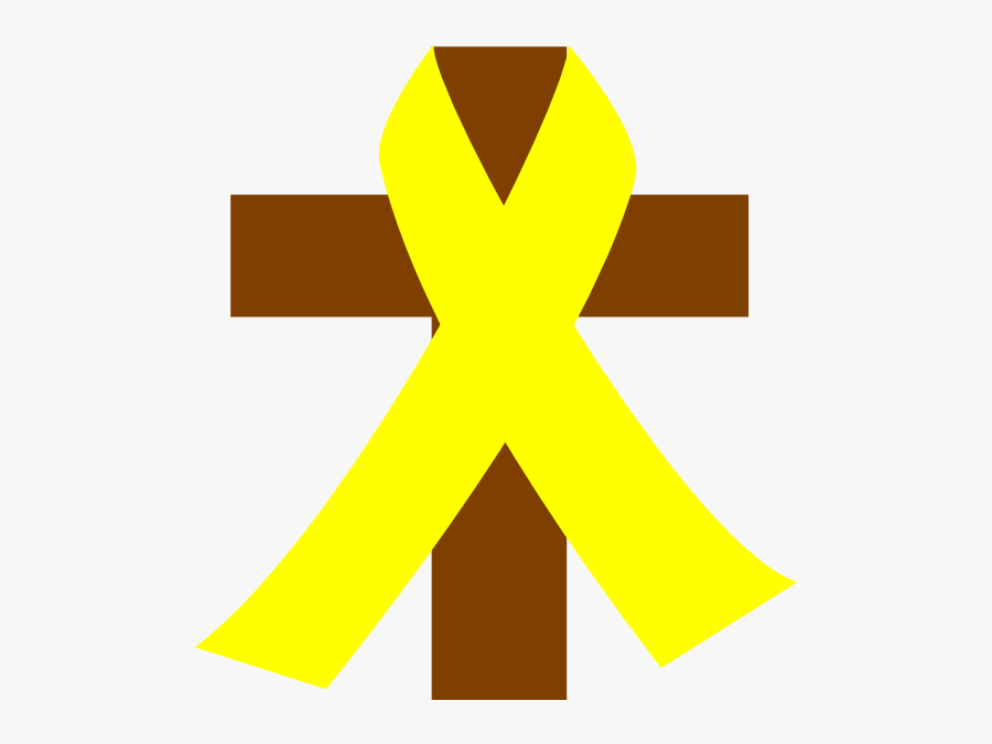 Cross With Cancer Ribbon Vector, Transparent Clipart