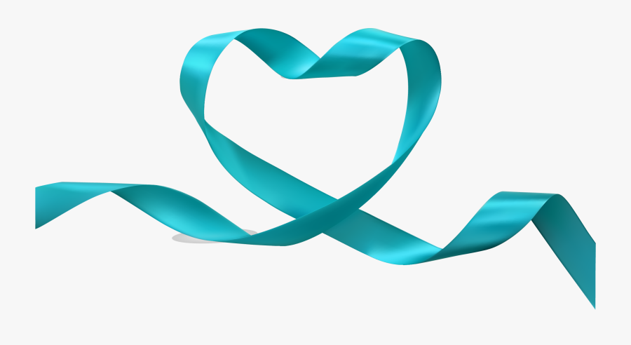 Heart With Ribbon Clip Art - Coração Em Laço Png, Transparent Clipart