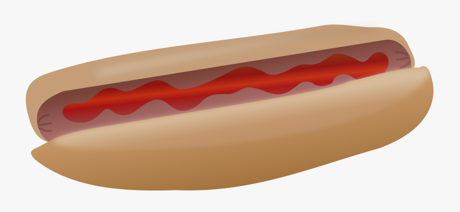 Hot Dog With Ketchup Clip Arts - Ketchup On Hot Dog Clipart, Transparent Clipart