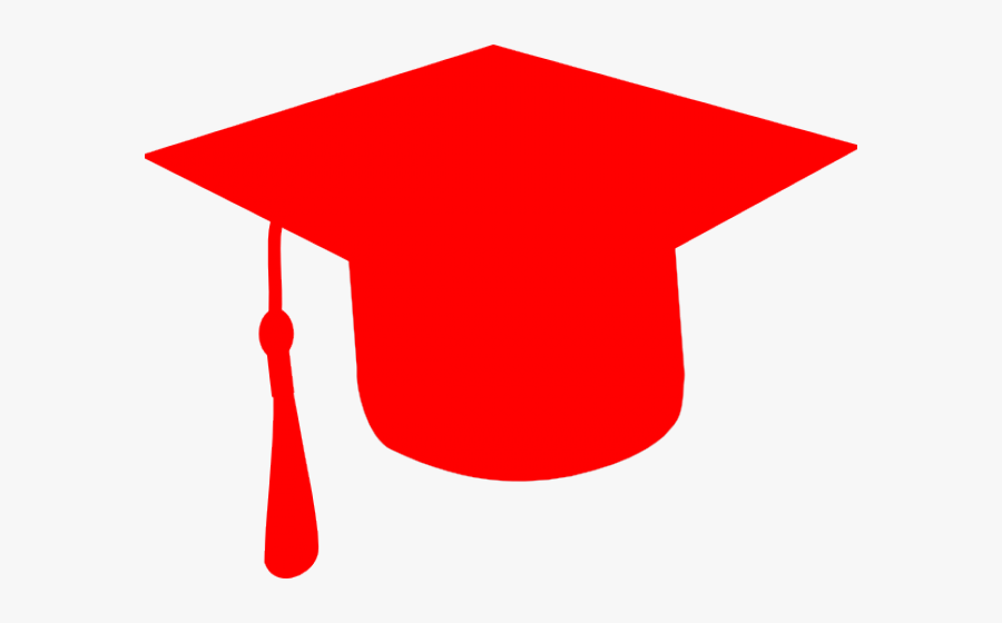 Red Graduation Cap Vector, Transparent Clipart
