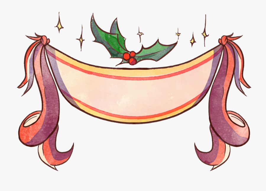 Christmas Ribbon Clip Art, Transparent Clipart
