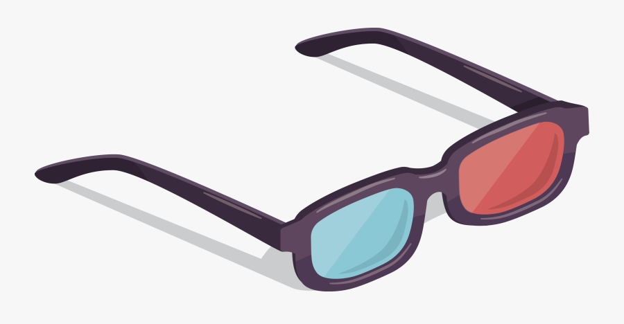 Polarized Cinema System Glasses Vector 3d Film Clipart - Transparent 3d Glasses Png, Transparent Clipart