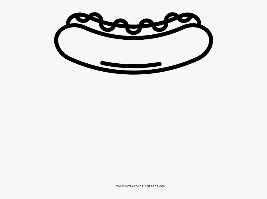 Hot Dog Coloring Page, Transparent Clipart