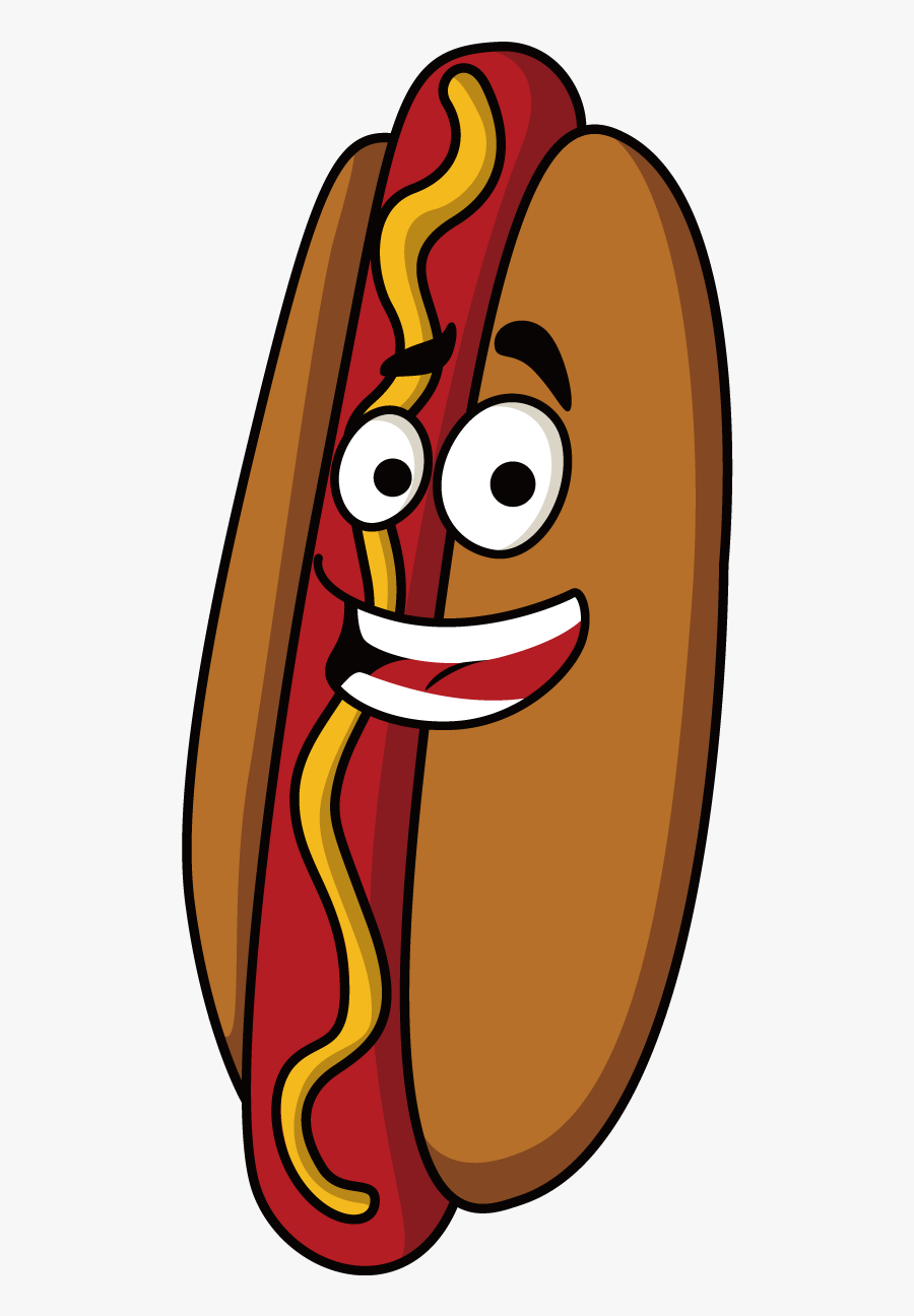 Clip Art Cartoon Hot Dog Images - Cartoon Hot Dog Png, Transparent Clipart