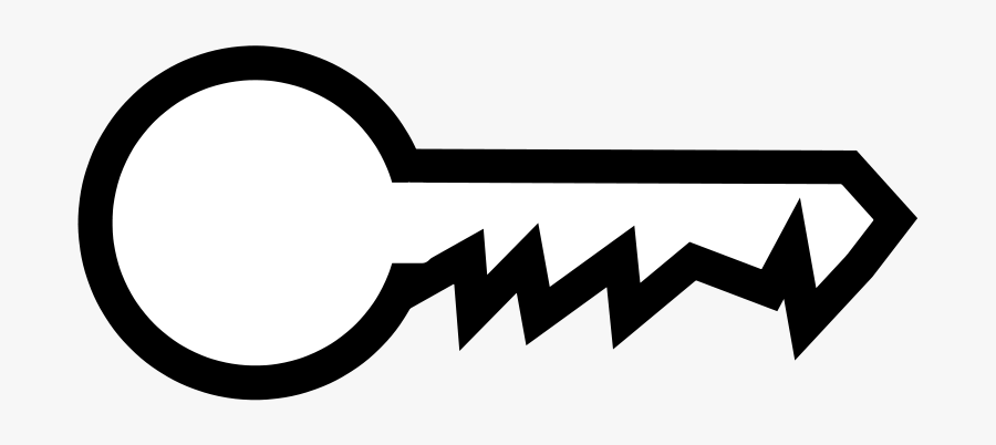 Simple Key - Key Black And White, Transparent Clipart