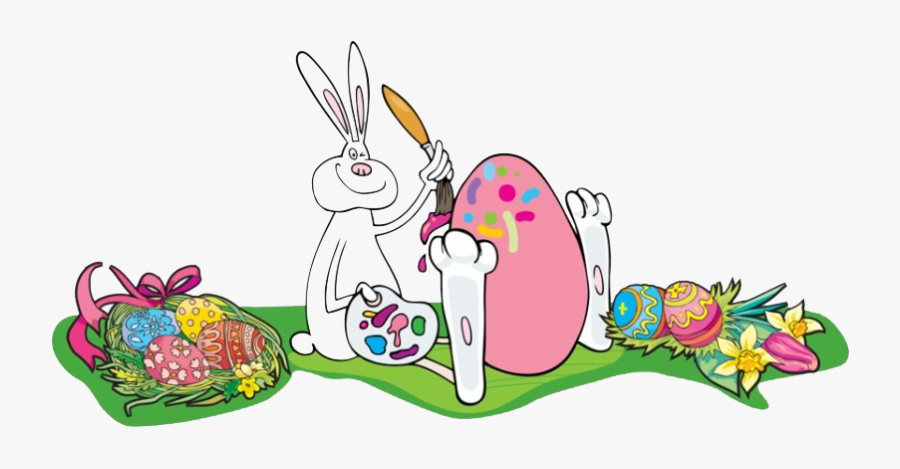 Easter Bunny Png Image File - Painting Easter Eggs Clipart, Transparent Clipart