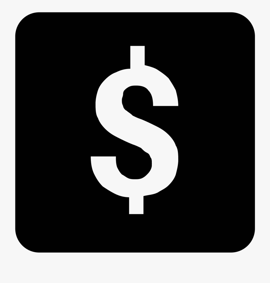 Dollar Clipart Rectangle Thing - White Dollar Icon Png, Transparent Clipart