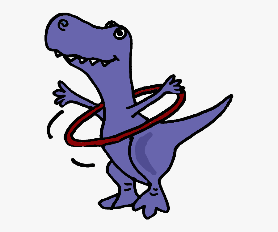 Dinosaur And Hula Hoop - Dinosaur Hula Hoop, Transparent Clipart