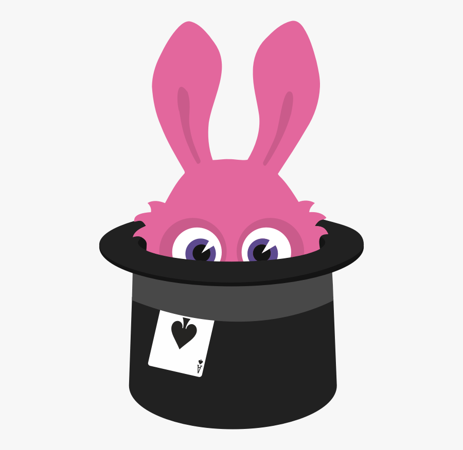 Pink,rabits And Hares,easter Bunny - Hat Rabbit Magic Png, Transparent Clipart