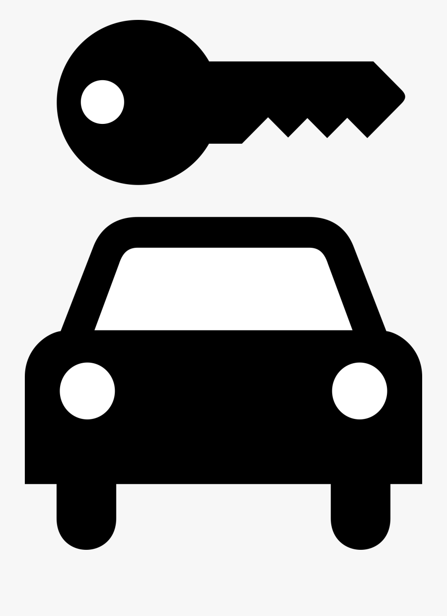 Car Key Clipart - Rent A Car Symbol, Transparent Clipart