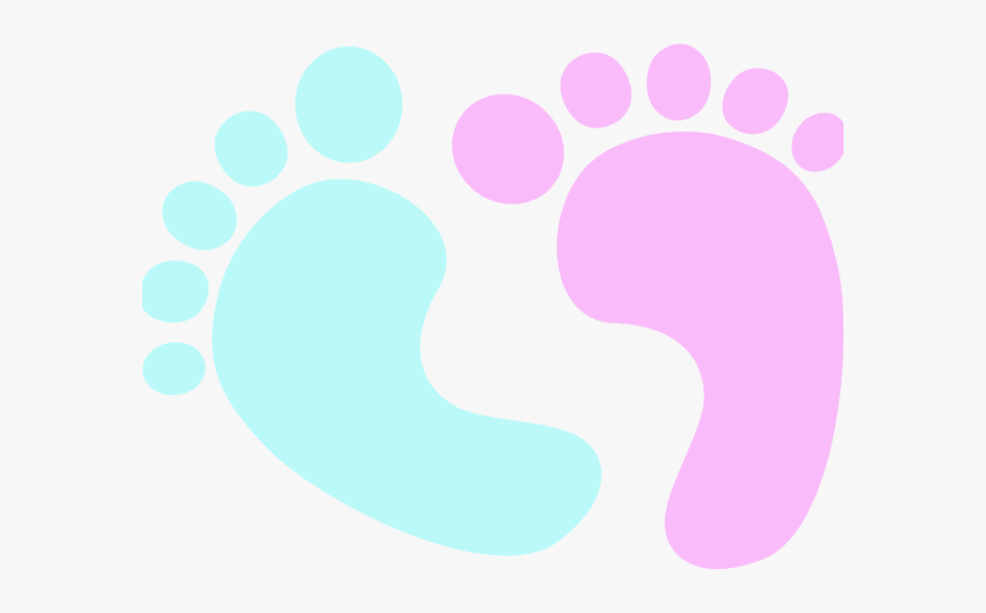 Blue And Pink Baby Feet, Transparent Clipart
