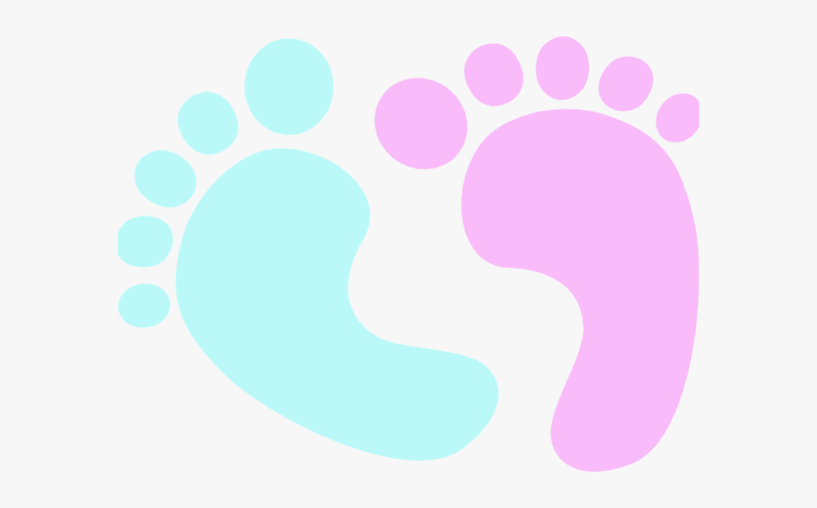 pink and blue baby footprints