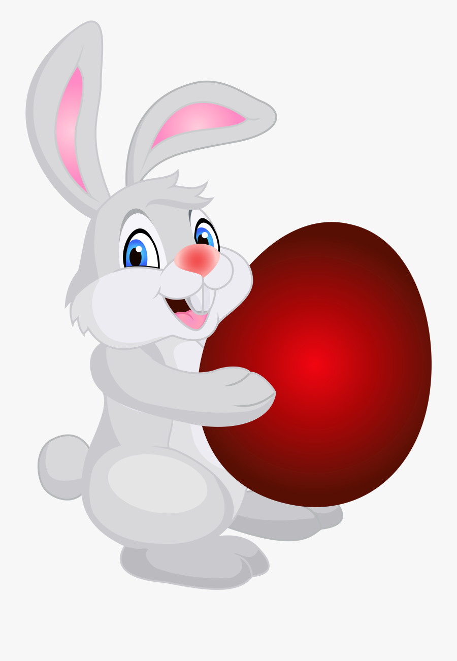 Eggs Clipart Bunny - Easter Bunny Red Egg, Transparent Clipart