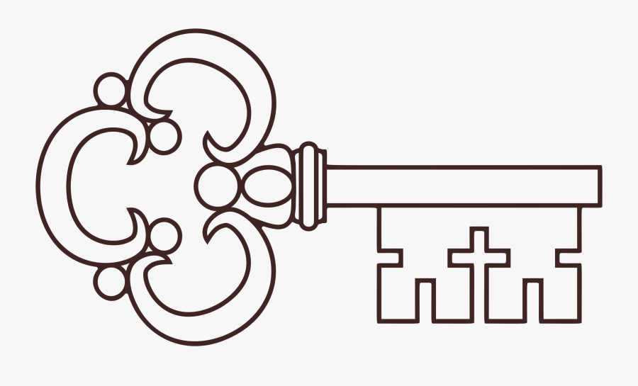 Ornate Key Clip Arts - Kľúč Kreslený, Transparent Clipart