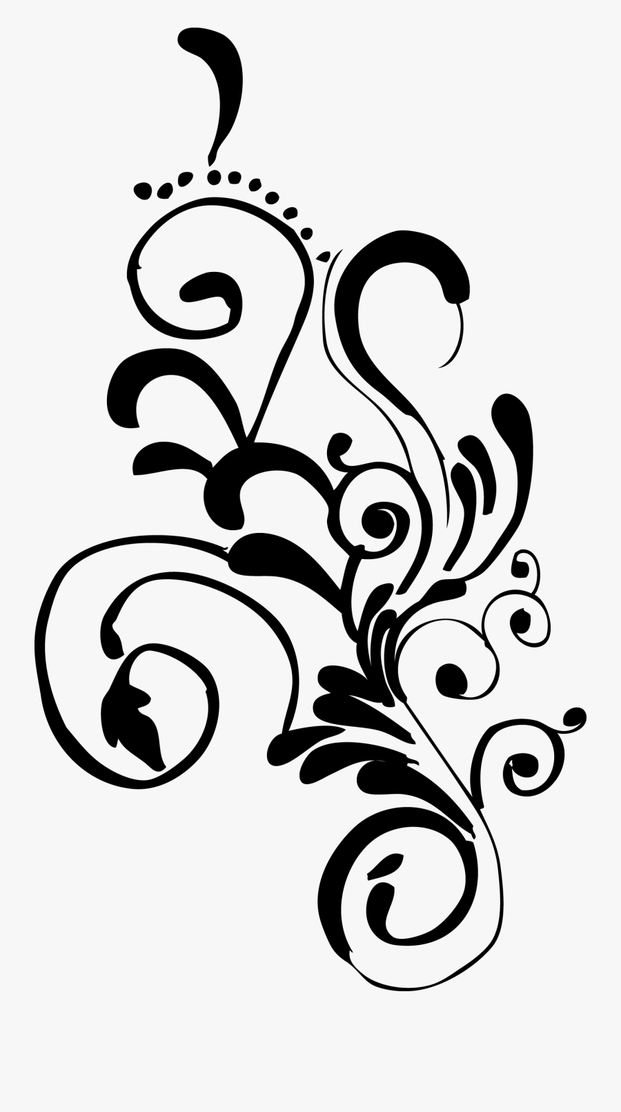 Floral Vector Png - Flowers Vector Png Black, Transparent Clipart