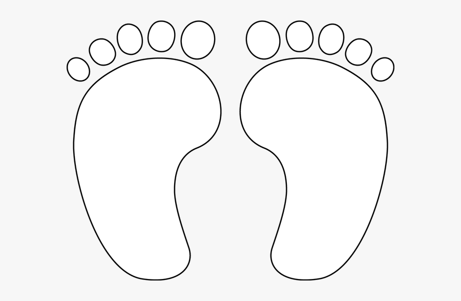 Free Printable Baby Feet Template, Transparent Clipart