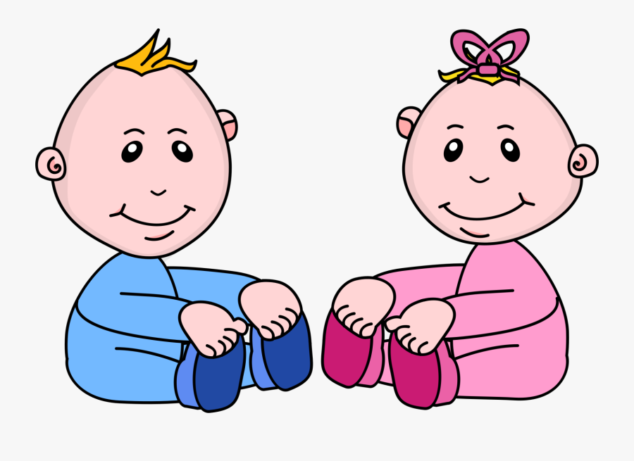 Boy And Girl Baby Clipart, Transparent Clipart