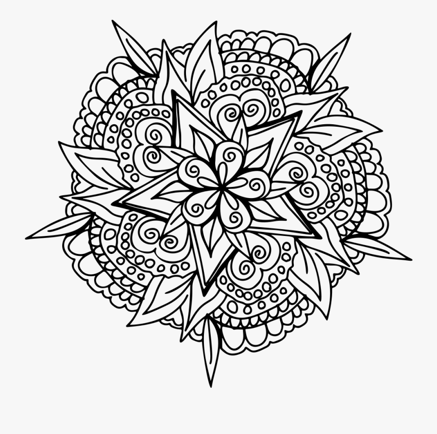 Hand Drawn Floral Line Art - Social Studies Cover Page, Transparent Clipart