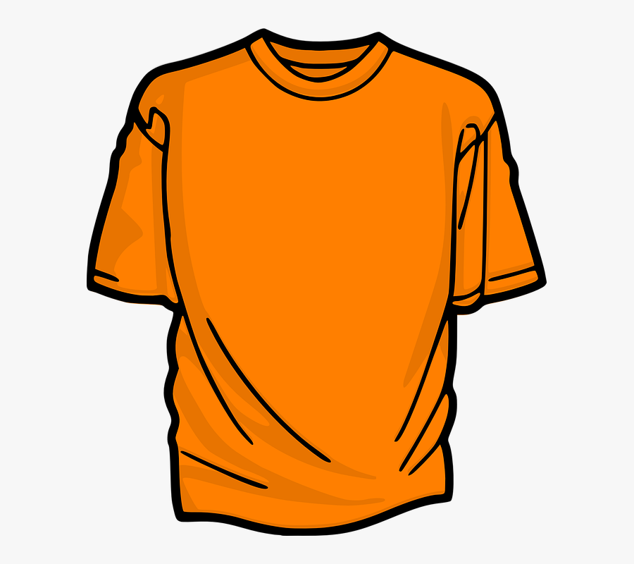 Football T-shirt Clipart - Orange Shirt Clipart, Transparent Clipart