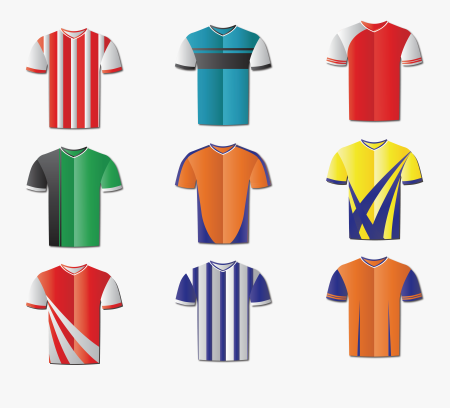 T-shirt Jersey Football Sportswear - Transparent Soccer Jersey Cartoon, Transparent Clipart