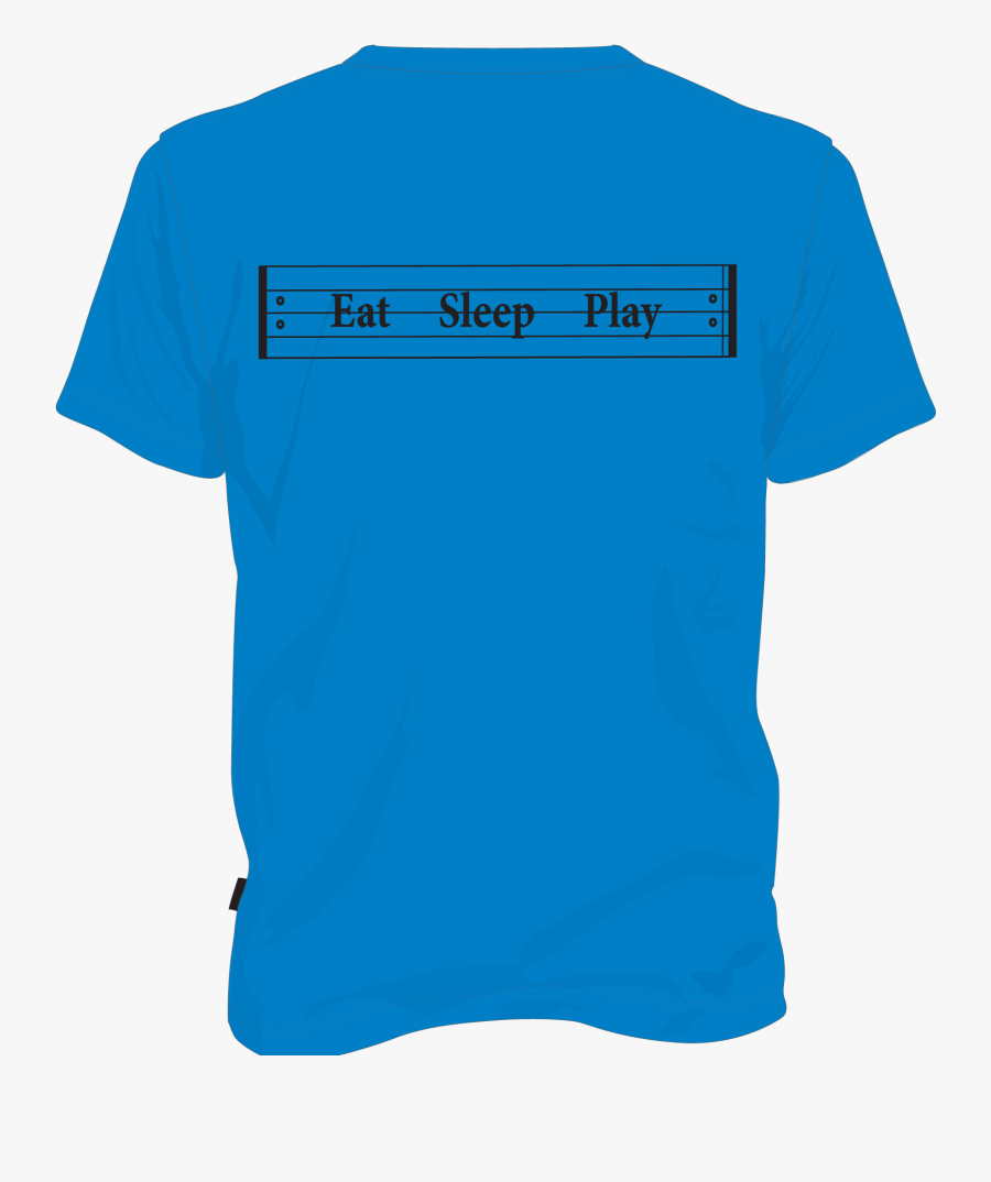 Musical T-shirt Eat Sleep Play Repeat - Active Shirt, Transparent Clipart