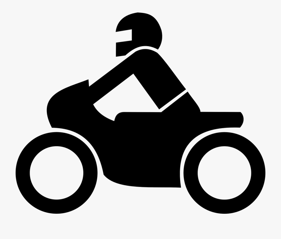Man Riding Bike Clipart, Man Riding Bike Transparent - Transparent Motorcycle Icon Png, Transparent Clipart