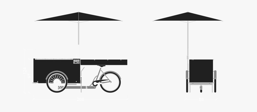 Ice Cream Bikes - Electric Bike Food Cart, Transparent Clipart