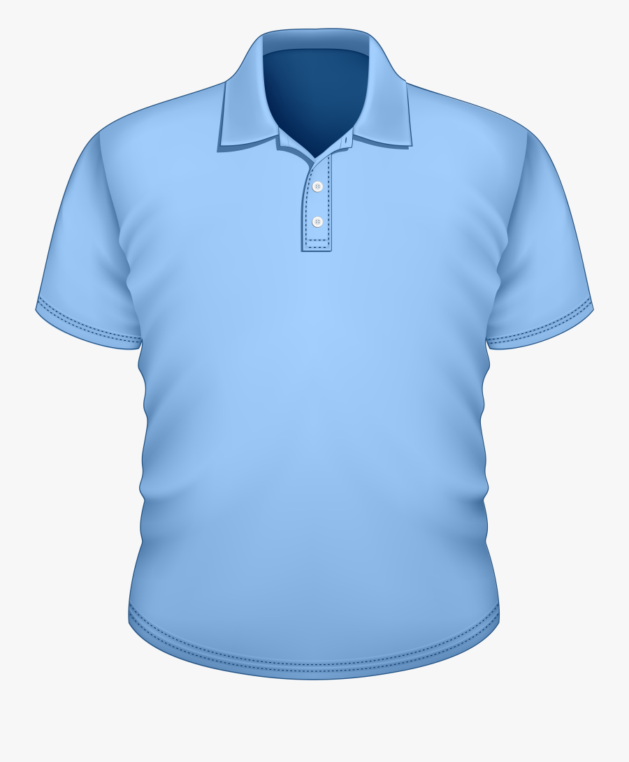 Male Blue Shirt Png Clipart - Blue Polo Shirt Clipart, Transparent Clipart