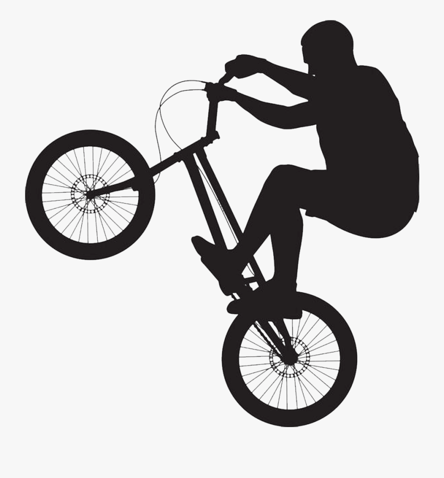 Trial Bike Silhouette, Transparent Clipart