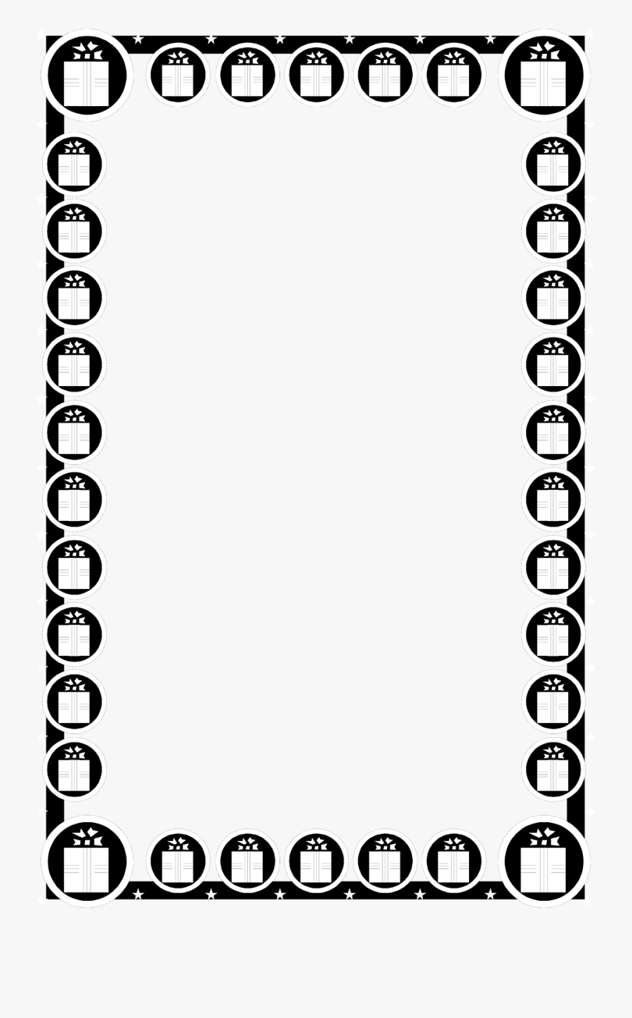 Free Christmas Clip Art Borders Black And White - Clipart Black And White Borders, Transparent Clipart