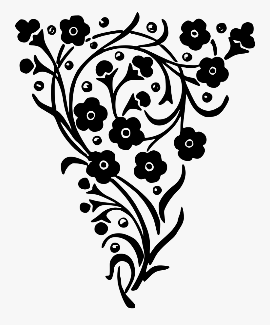 Art,monochrome Photography,artwork - Design Flower Black And White Clipart, Transparent Clipart