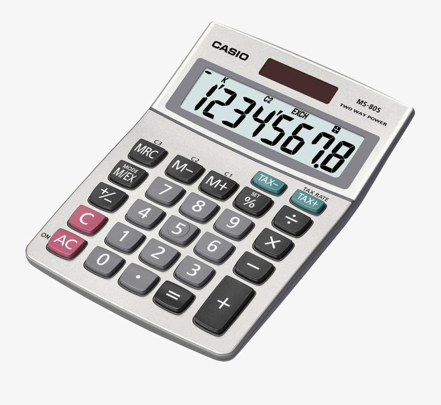 Calculator Png Transparent Images - Casio Ms 80b, Transparent Clipart