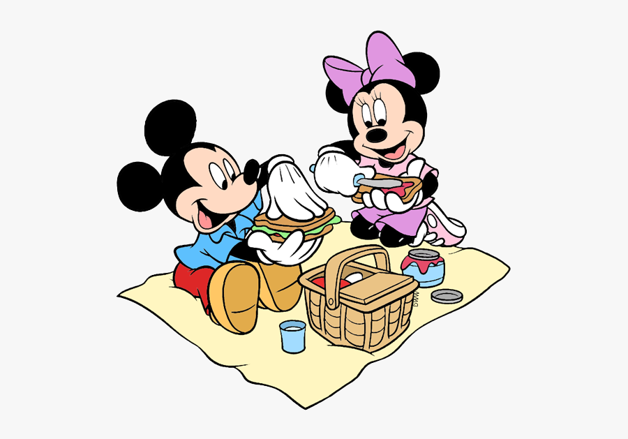 Mickey And Minnie Picnic, Transparent Clipart