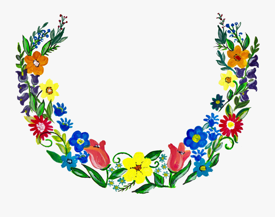 Transparent Free Floral Wreath Clipart - Transparent Background Flower Wreath Png, Transparent Clipart