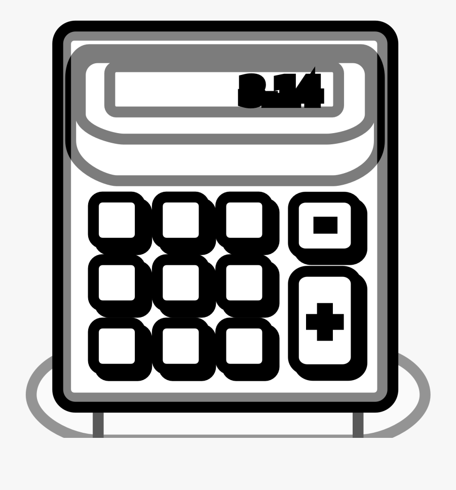 Thumb Image - Clip Art Black And White Calculator Icon, Transparent Clipart