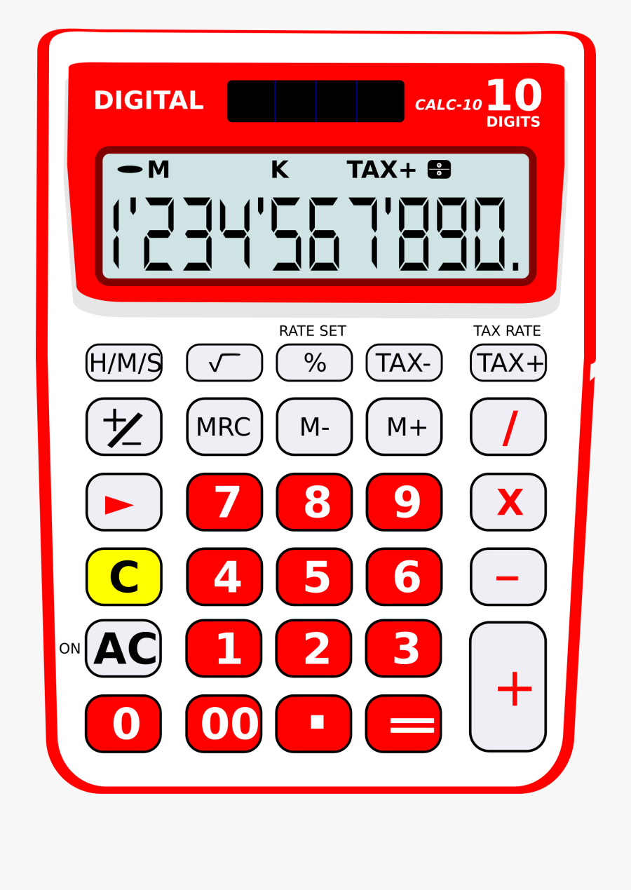 Free Digits Solar Agomjo - Oreva Or 212c Calculator, Transparent Clipart