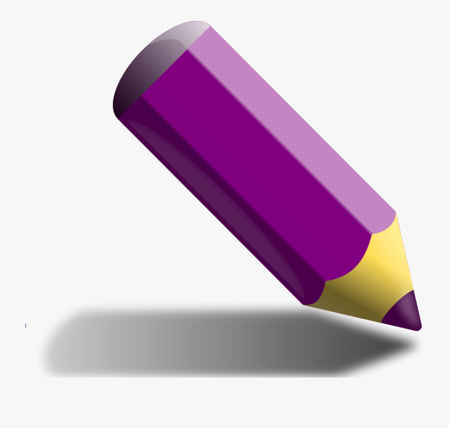 Colored Pencils Clipart Black And White Lapiz De Color Morado , Free