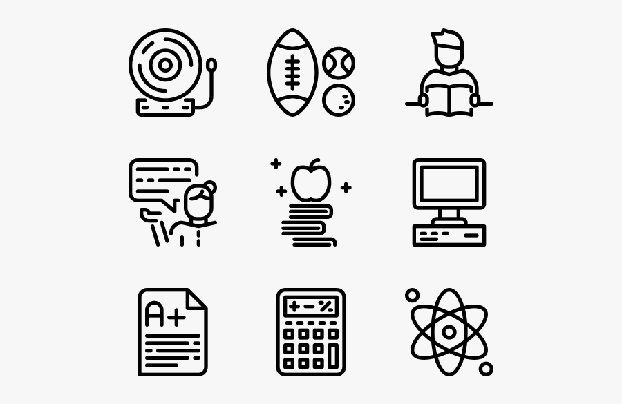 Back To School - Corruption Icons, Transparent Clipart