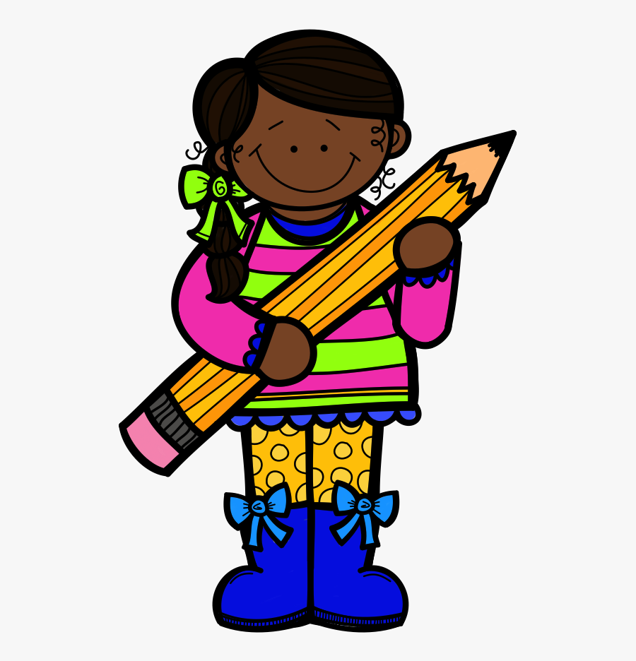 Pencil Boy 1 Pencil Girl - Clip Art, Transparent Clipart
